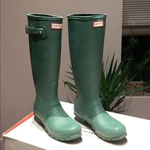 Green Tall Hunter Boots